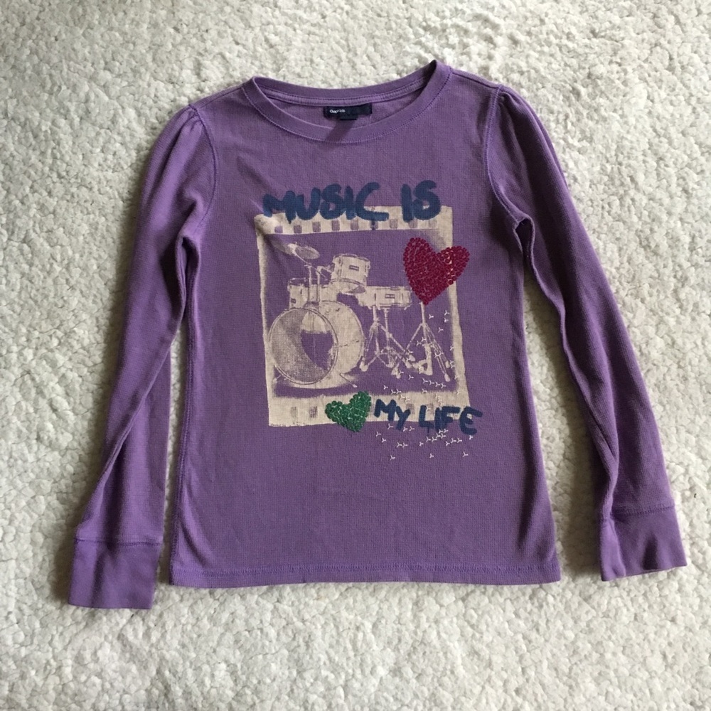 Gap Kids Music is My Life Thermal Long Sleeve Top